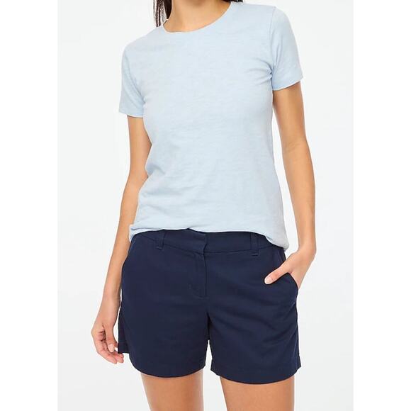 NEW J.‎ Crew Women’s Size 2 Navy 5" classic chino short NWT - Picture 1 of 8